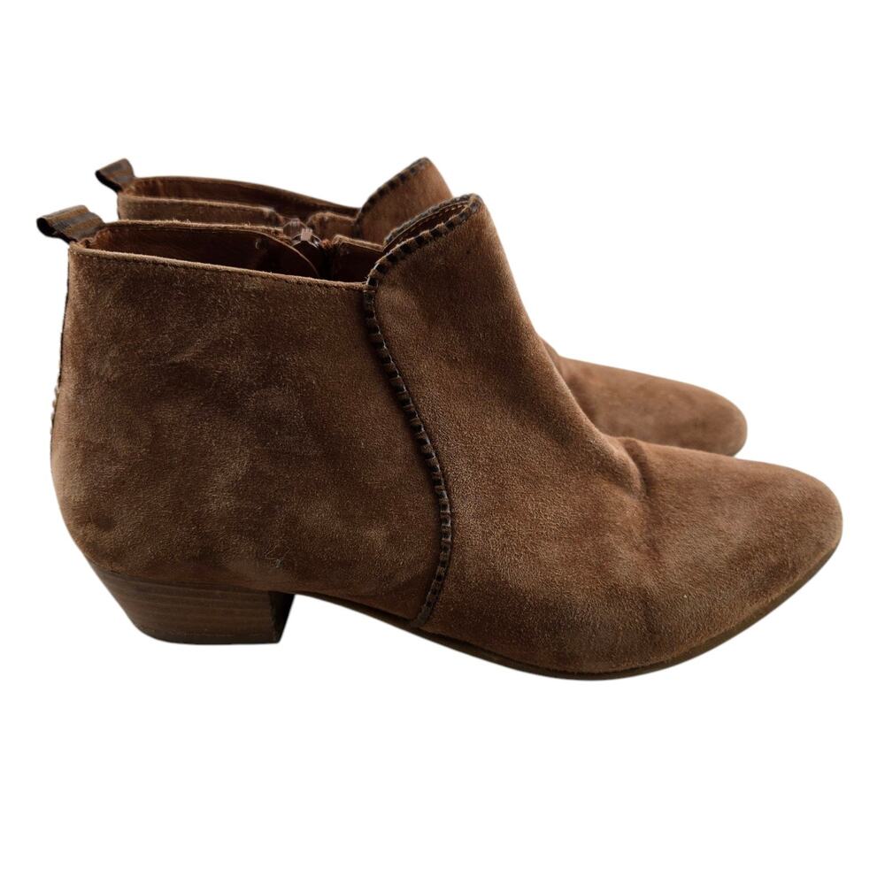 Sundance Catalog Suede Ankle Boots Womens 7.5 8 38 Cinnamon Brown Southwestern‎